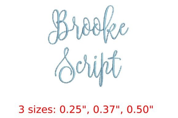 Brooke Script Embroidery Font: Elevate Your Stitched Designs