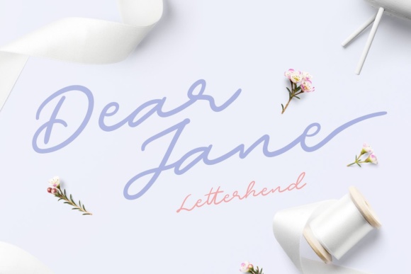 Dear Jane Script: A Handwritten Font with a Natural, Romantic Feel