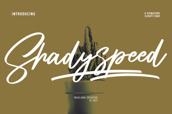 Shadyspeed Script Font: A Creative Signature Style